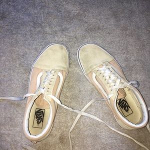 Pink and tan vans